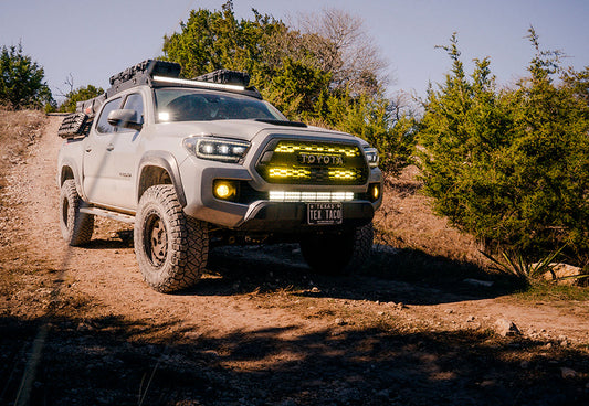Cali Raised 32" Upper Grille LED Light Bar Brackets Kit | '16 - '23 Tacoma