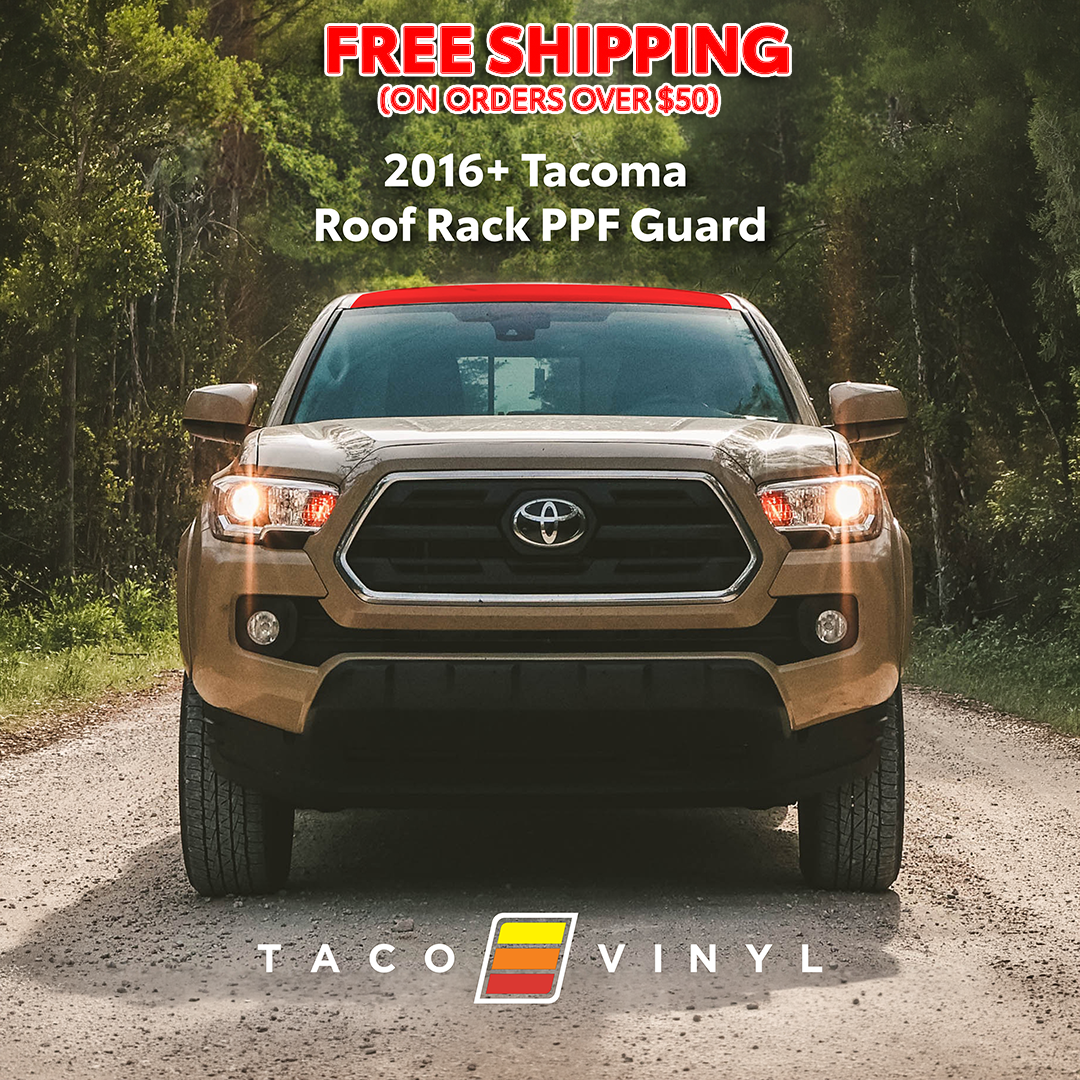 Taco Vinyl Tacoma PPF Roof Rack Guard | '16 - '23 Tacoma