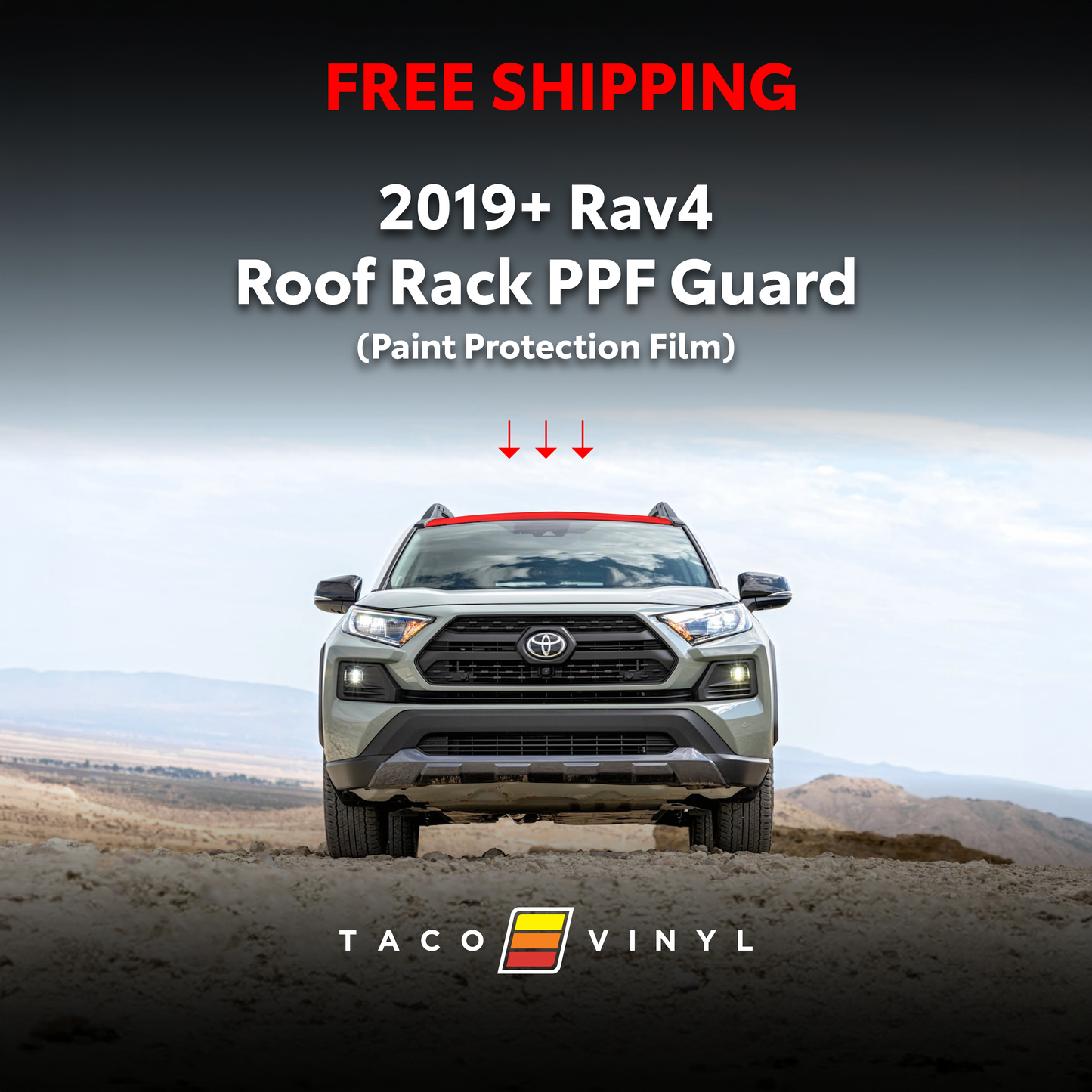 Taco Vinyl Rav4 PPF Roof Rack Guard | '19 - '25 Rav4