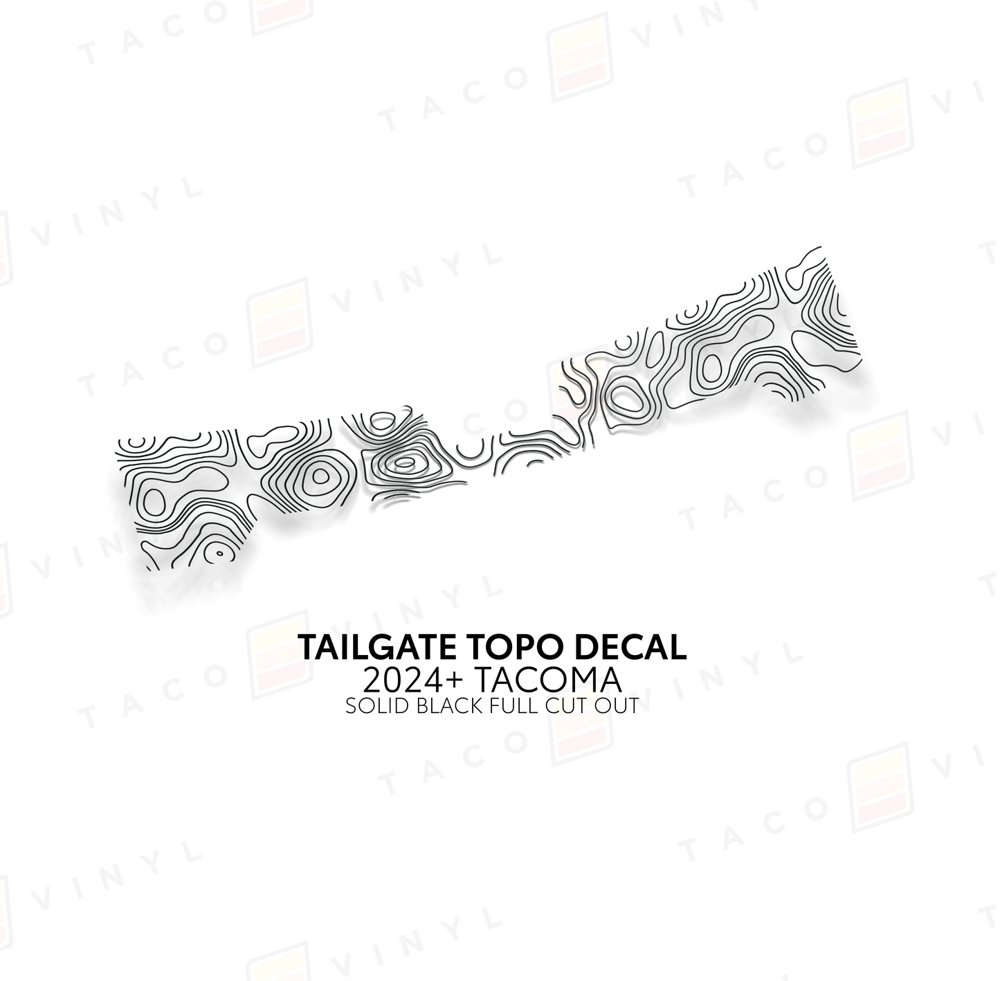 Taco Vinyl Tacoma Tailgate Topo Decal | '24+ Tacoma