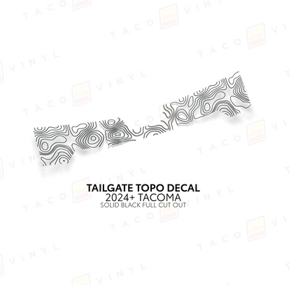 Taco Vinyl Tacoma Tailgate Topo Decal | '24+ Tacoma