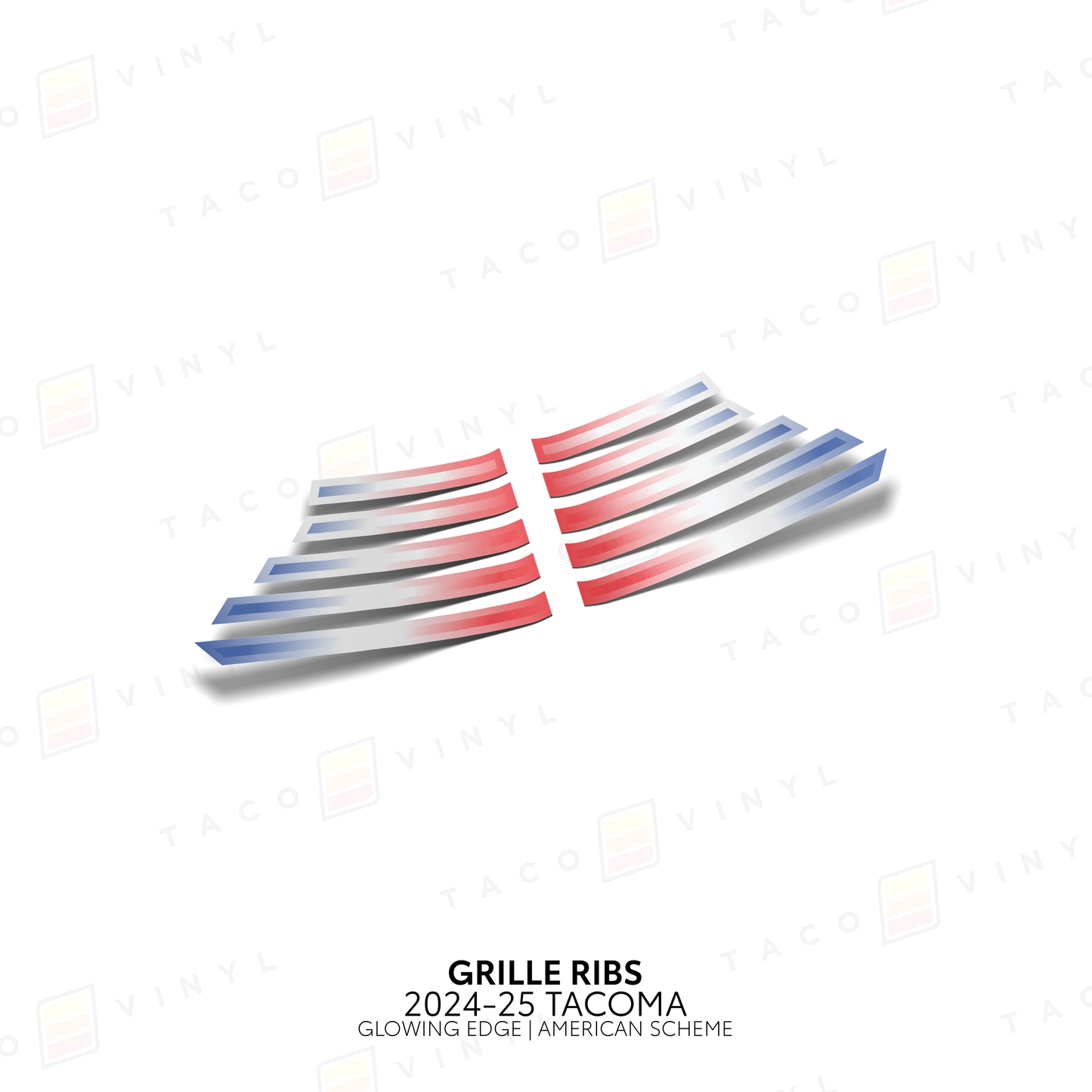 Taco Vinyl Tacoma Glowing Edge Grille Rib Decal | '24+ Tacoma