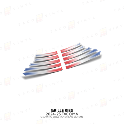 Taco Vinyl Tacoma Glowing Edge Grille Rib Decal | '24+ Tacoma