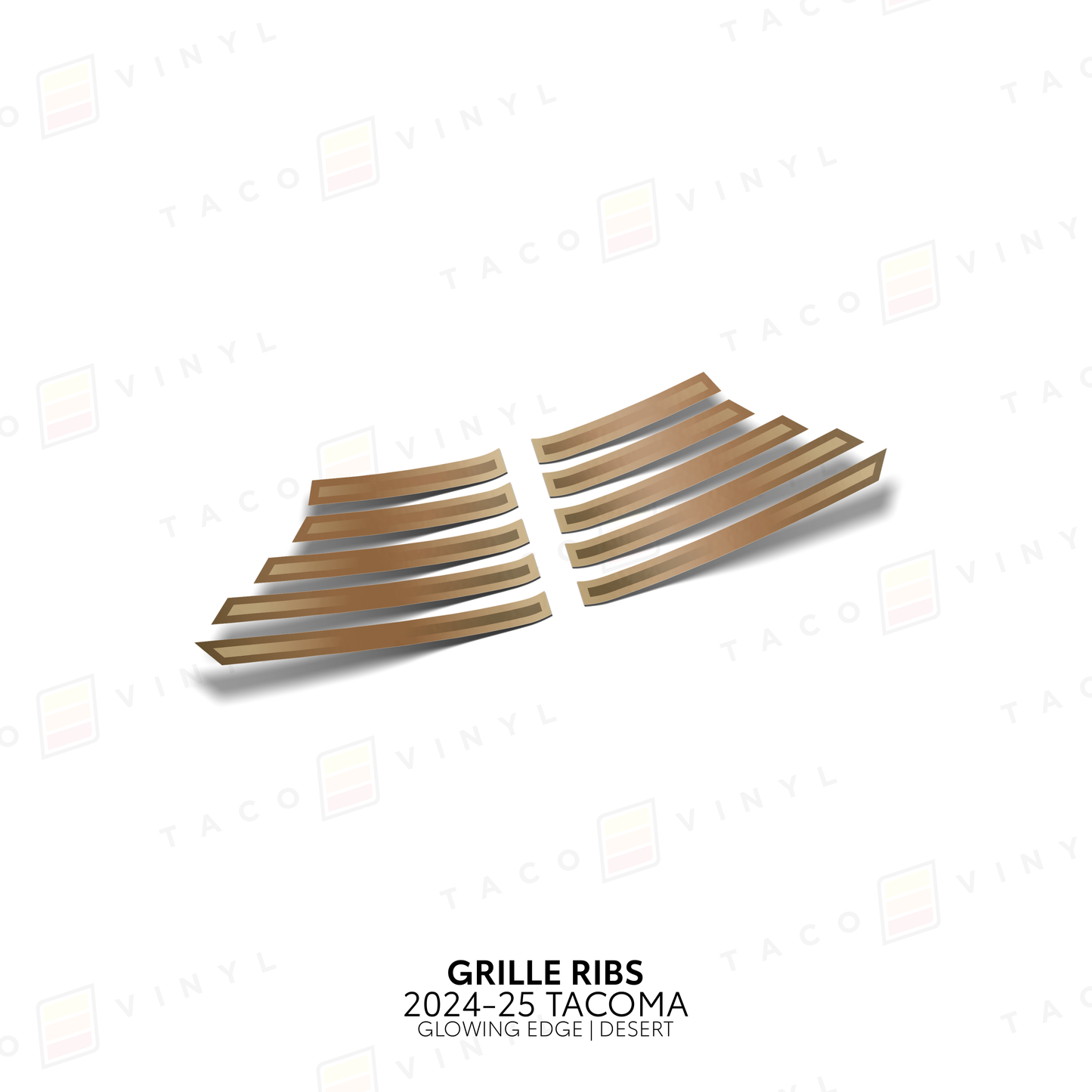 Taco Vinyl Tacoma Glowing Edge Grille Rib Decal | '24+ Tacoma