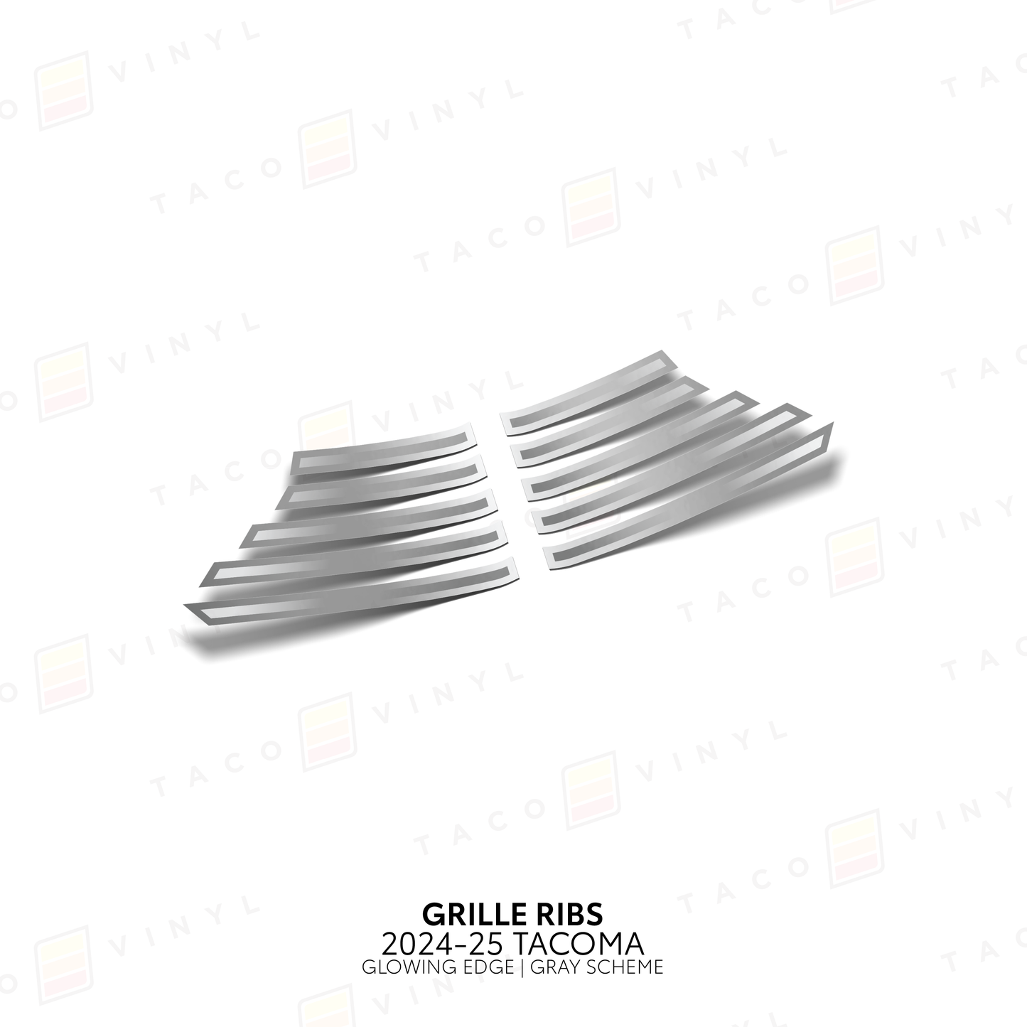 Taco Vinyl Tacoma Glowing Edge Grille Rib Decal | '24+ Tacoma