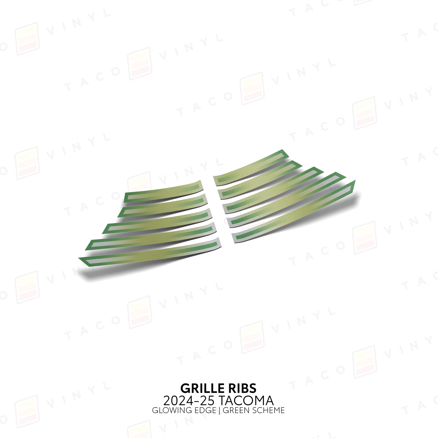 Taco Vinyl Tacoma Glowing Edge Grille Rib Decal | '24+ Tacoma