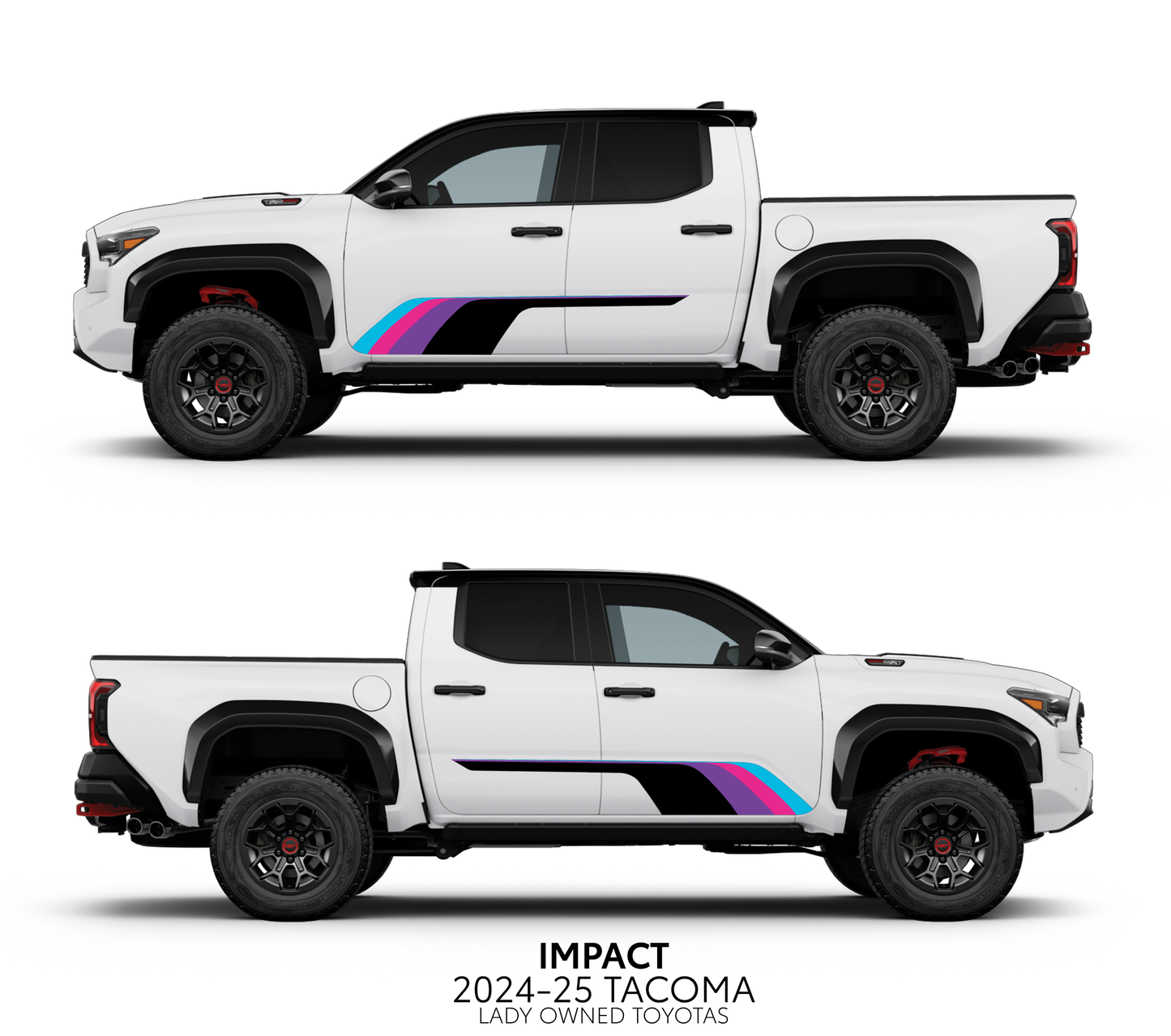 Taco Vinyl Tacoma Impact Rocker Panel Decal Kit | 2024+ Tacoma