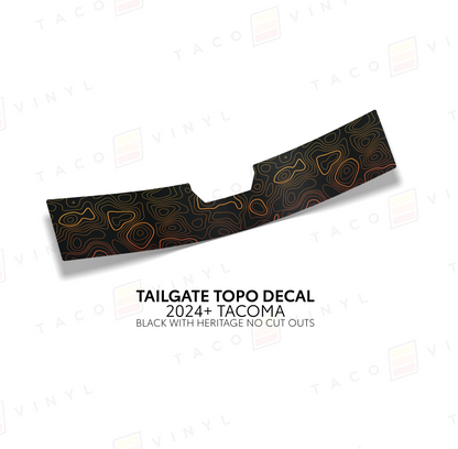 Taco Vinyl Tacoma Tailgate Topo Decal | '24+ Tacoma