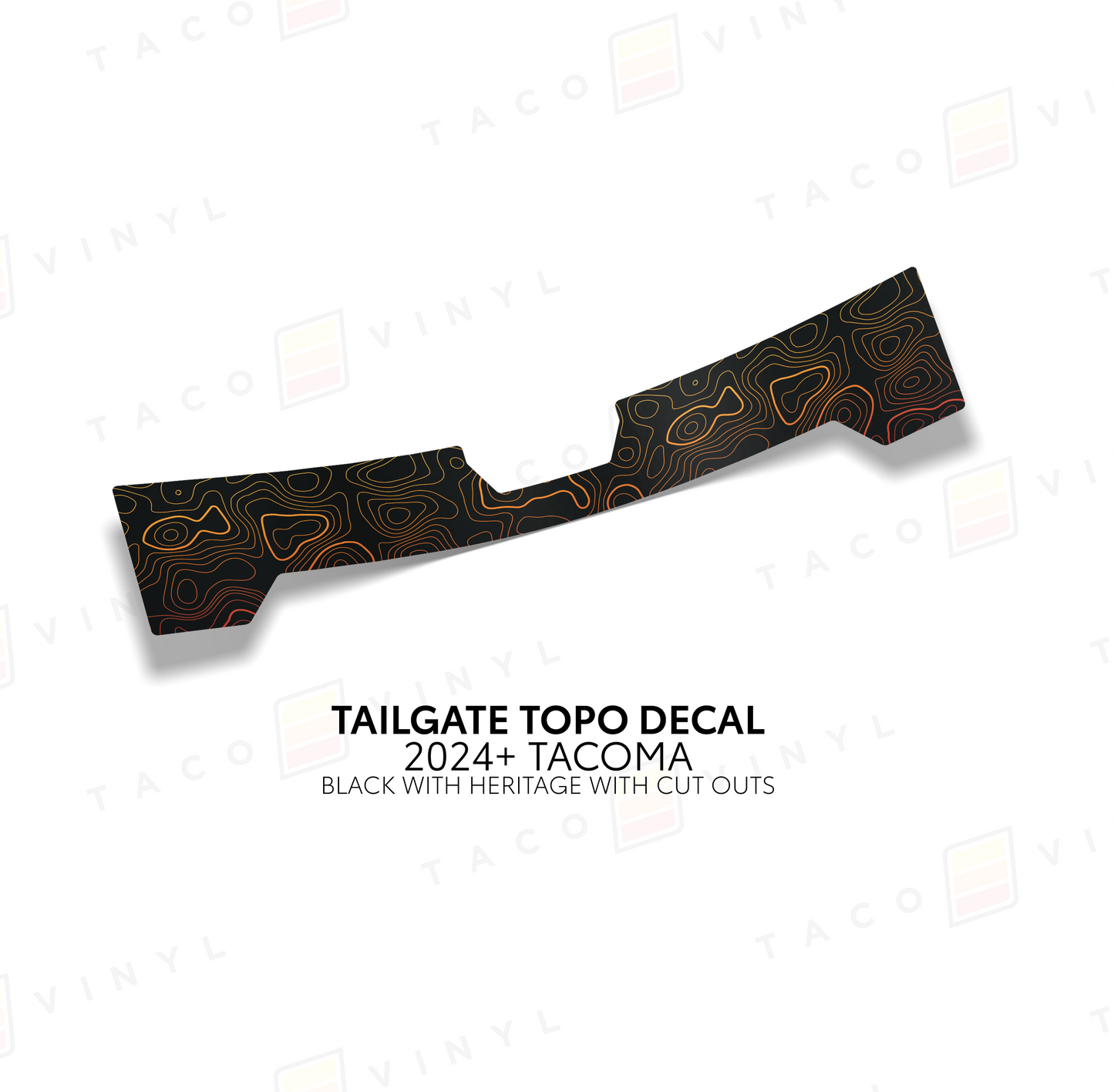 Taco Vinyl Tacoma Tailgate Topo Decal | '24+ Tacoma