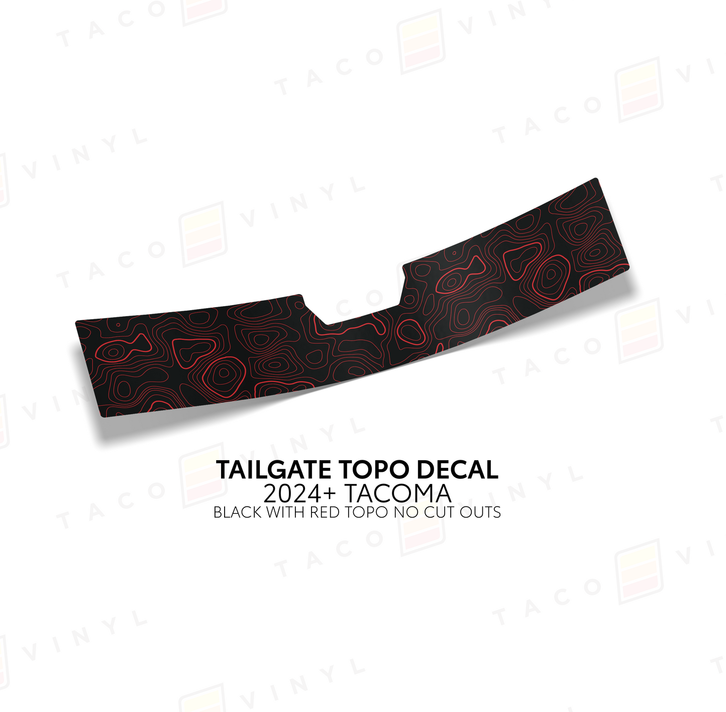 Taco Vinyl Tacoma Tailgate Topo Decal | '24+ Tacoma