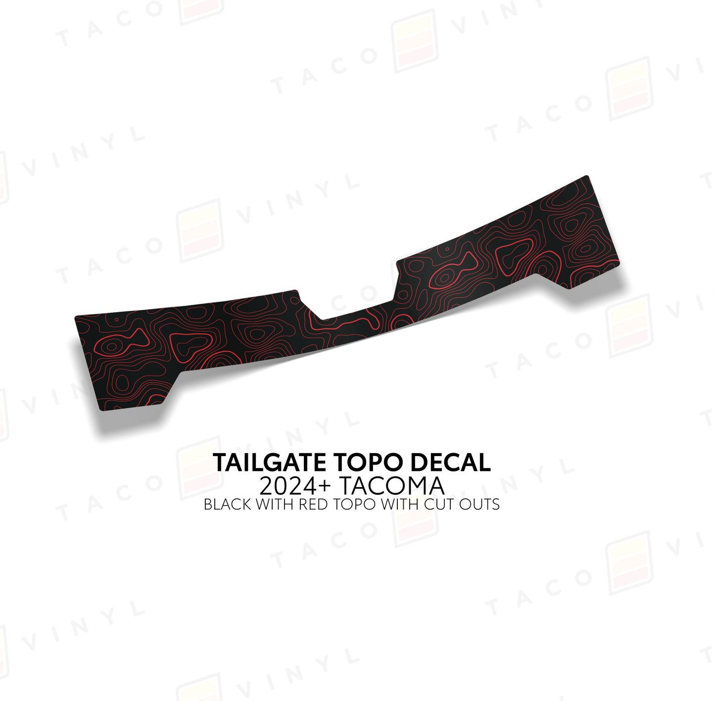 Taco Vinyl Tacoma Tailgate Topo Decal | '24+ Tacoma
