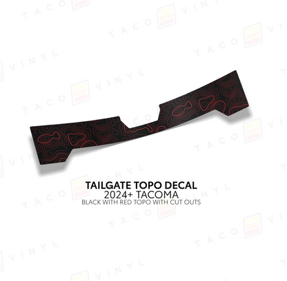 Taco Vinyl Tacoma Tailgate Topo Decal | '24+ Tacoma