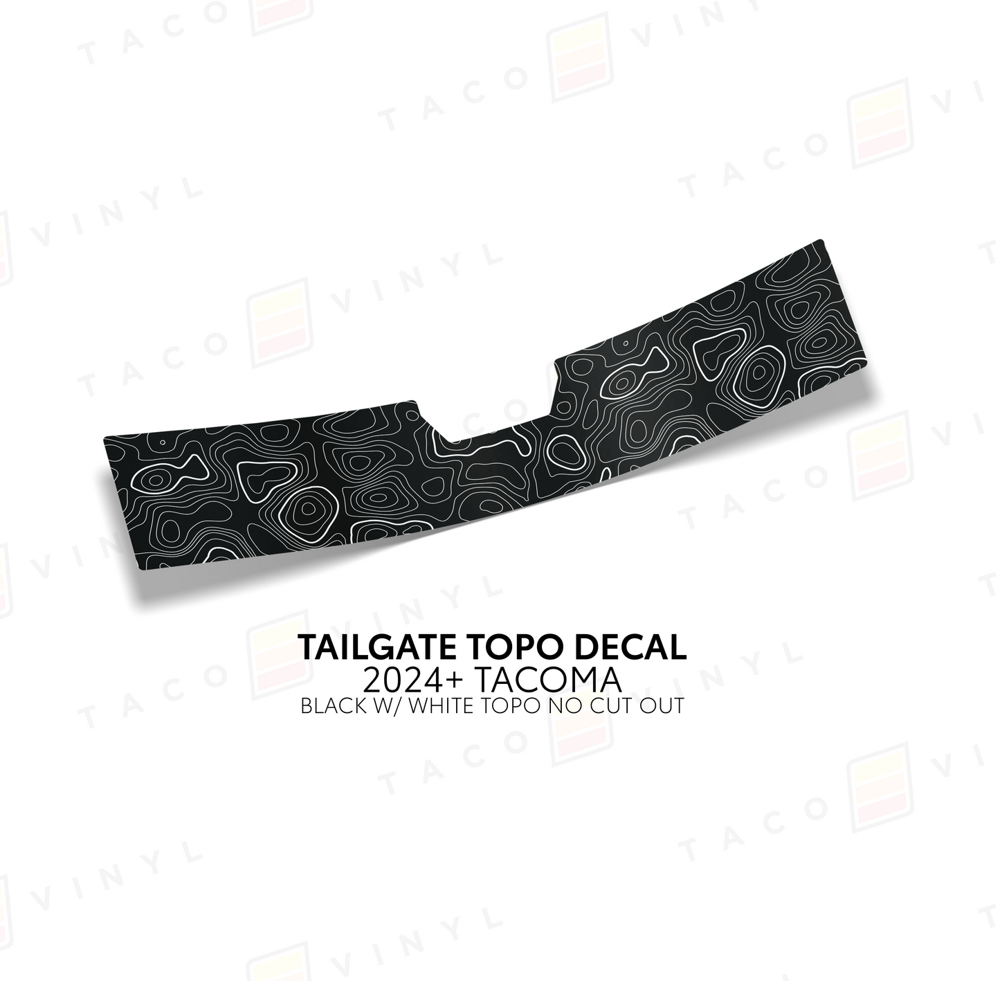 Taco Vinyl Tacoma Tailgate Topo Decal | '24+ Tacoma