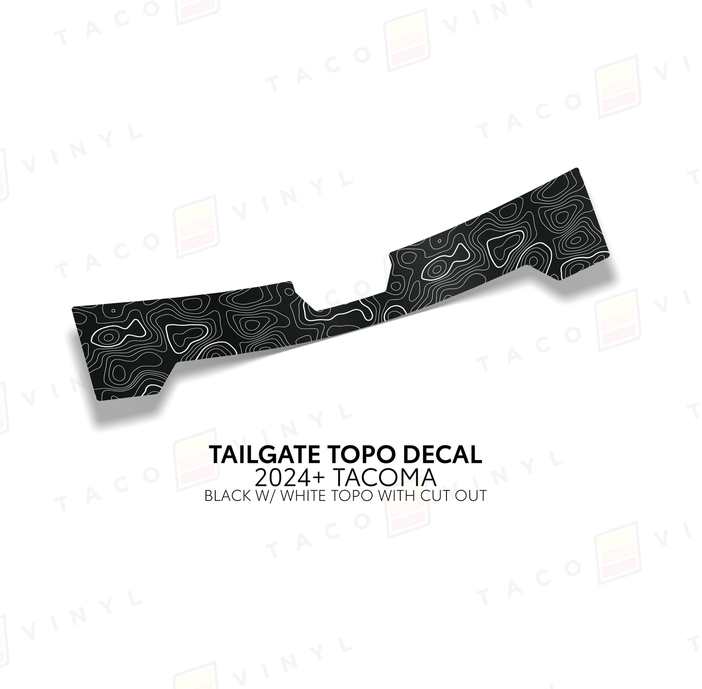Taco Vinyl Tacoma Tailgate Topo Decal | '24+ Tacoma