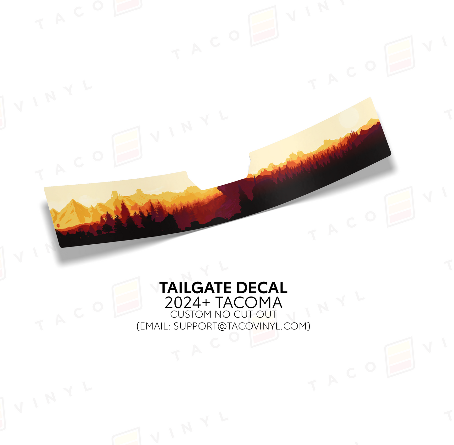 Taco Vinyl Tacoma Tailgate Topo Decal | '24+ Tacoma