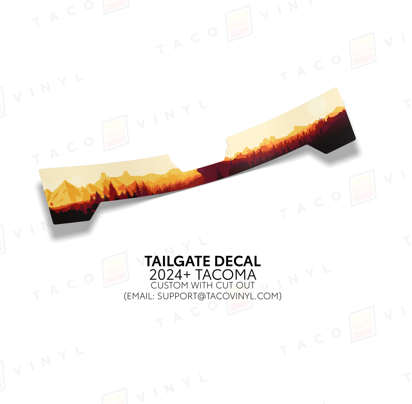 Taco Vinyl Tacoma Tailgate Topo Decal | '24+ Tacoma