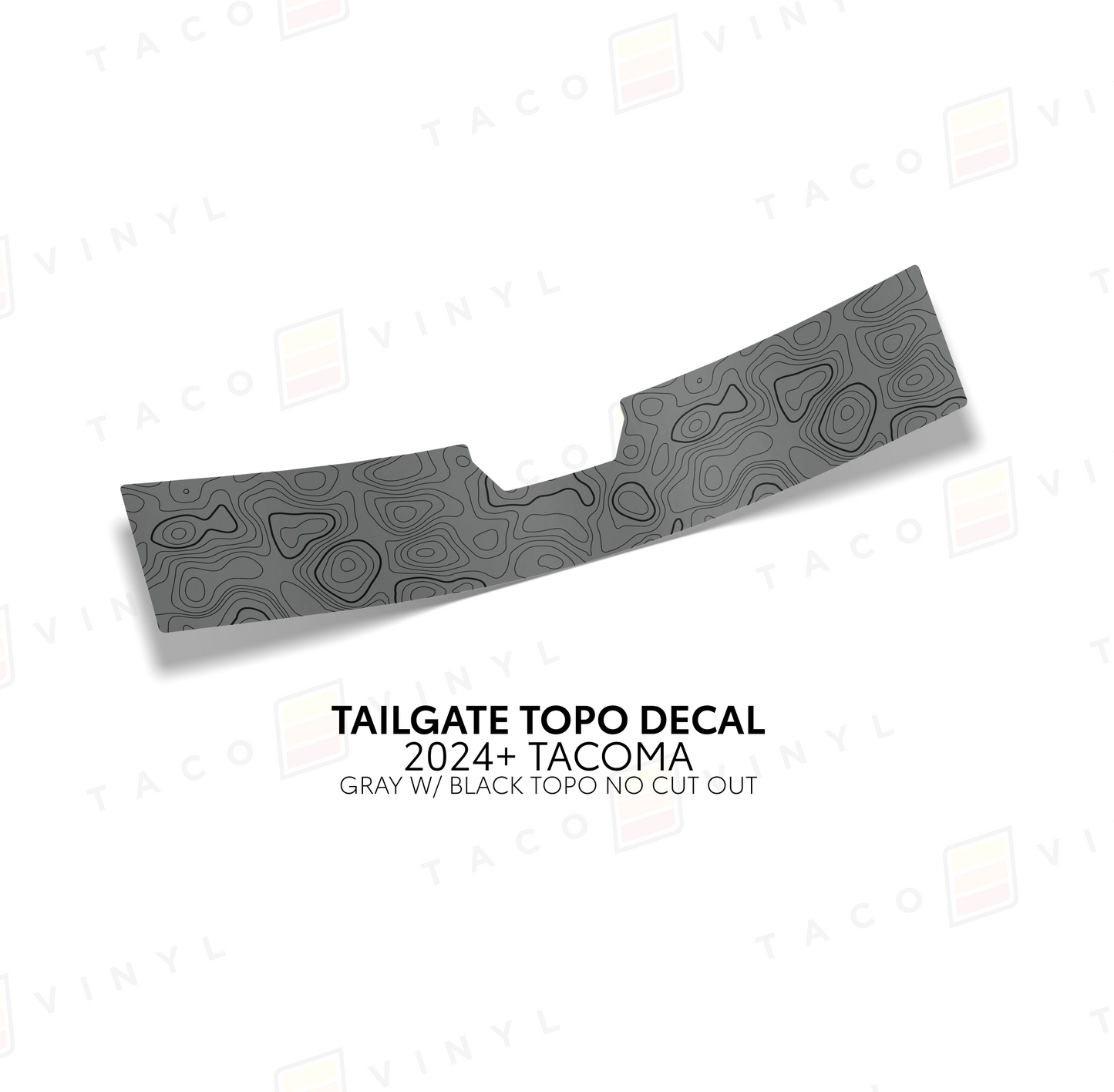 Taco Vinyl Tacoma Tailgate Topo Decal | '24+ Tacoma
