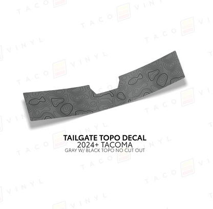 Taco Vinyl Tacoma Tailgate Topo Decal | '24+ Tacoma