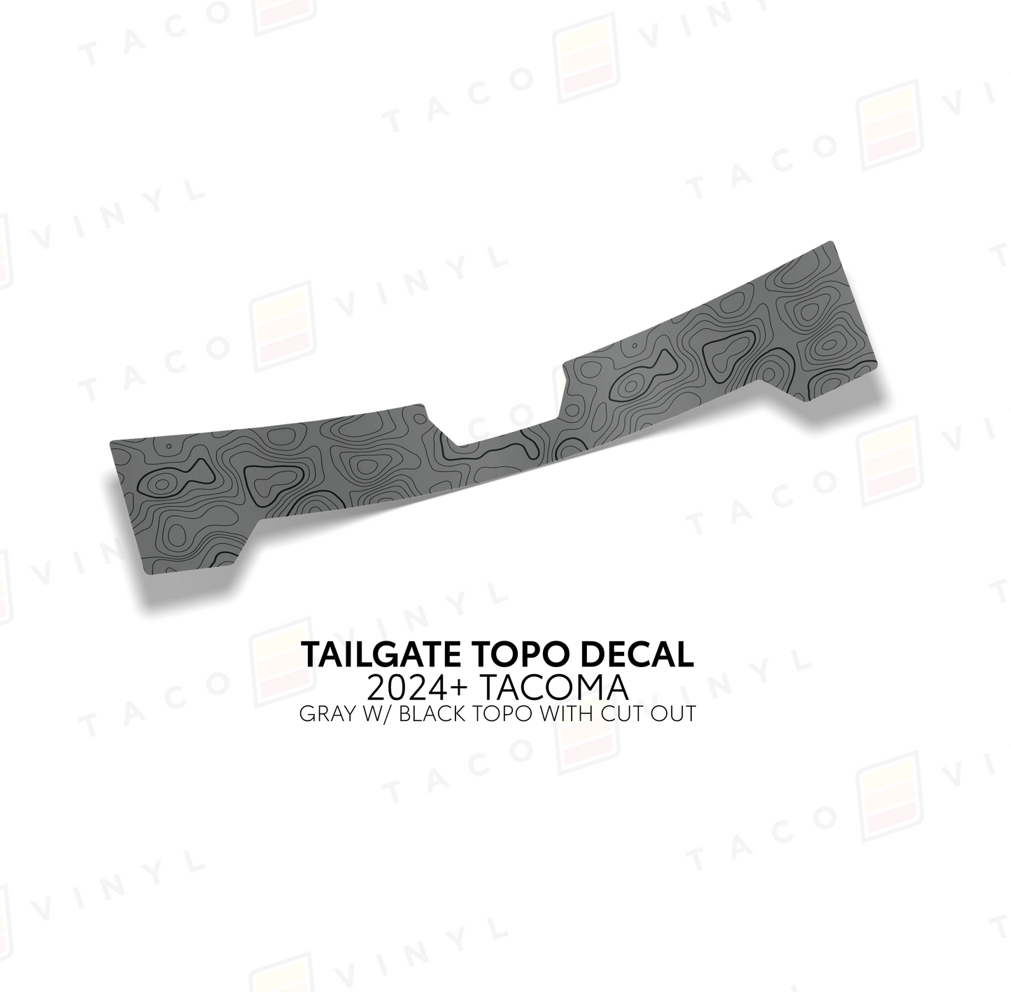 Taco Vinyl Tacoma Tailgate Topo Decal | '24+ Tacoma