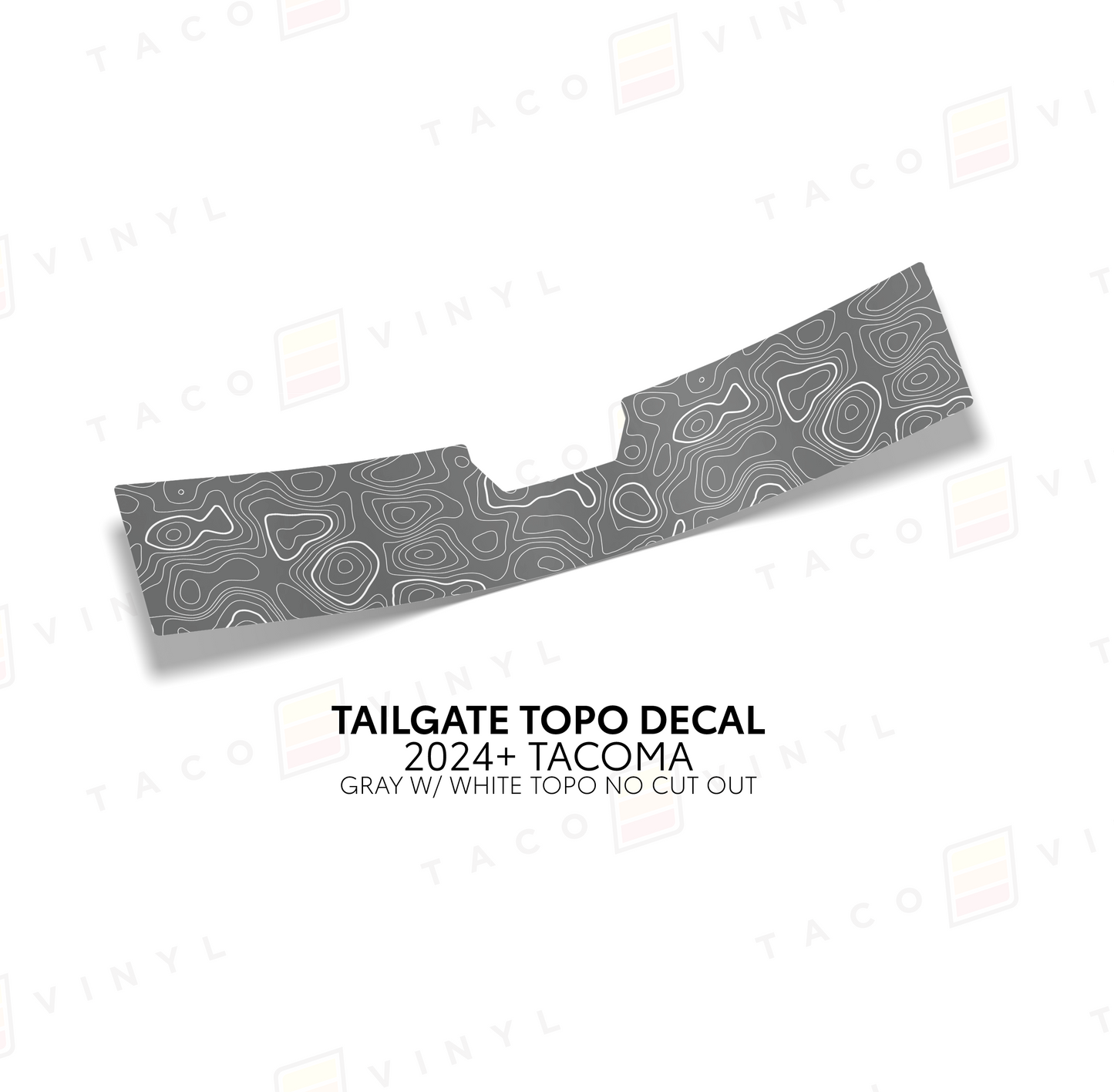 Taco Vinyl Tacoma Tailgate Topo Decal | '24+ Tacoma