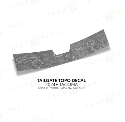 Taco Vinyl Tacoma Tailgate Topo Decal | '24+ Tacoma