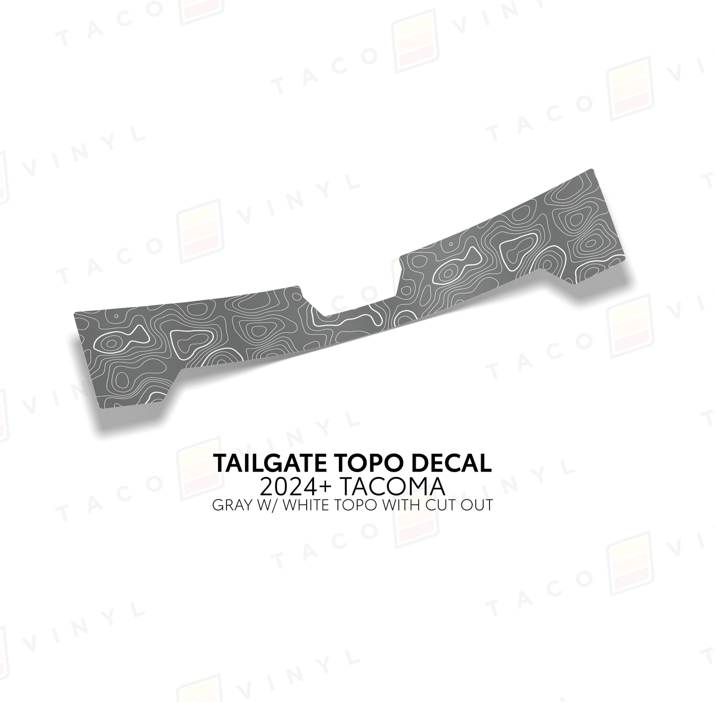 Taco Vinyl Tacoma Tailgate Topo Decal | '24+ Tacoma