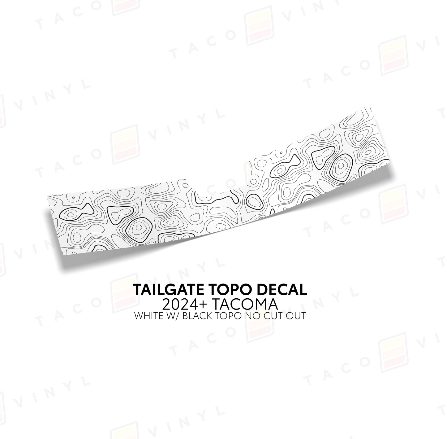 Taco Vinyl Tacoma Tailgate Topo Decal | '24+ Tacoma