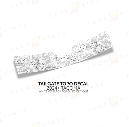 Taco Vinyl Tacoma Tailgate Topo Decal | '24+ Tacoma