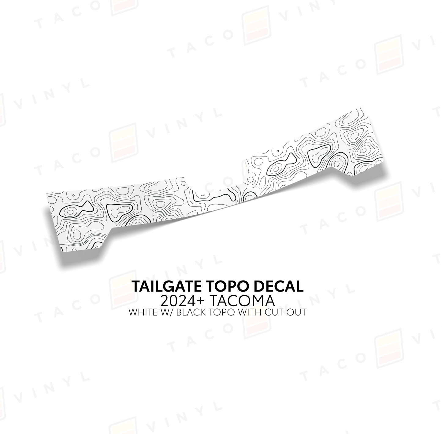 Taco Vinyl Tacoma Tailgate Topo Decal | '24+ Tacoma