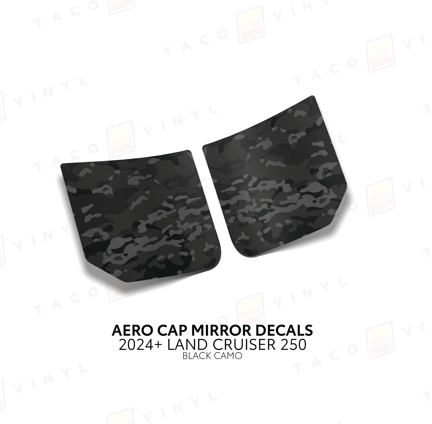 Taco Vinyl Land Cruiser 250 Aero Cap Mirror Decals | '24+ Land Cruiser