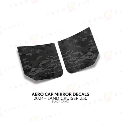 Taco Vinyl Land Cruiser 250 Aero Cap Mirror Decals | '24+ Land Cruiser