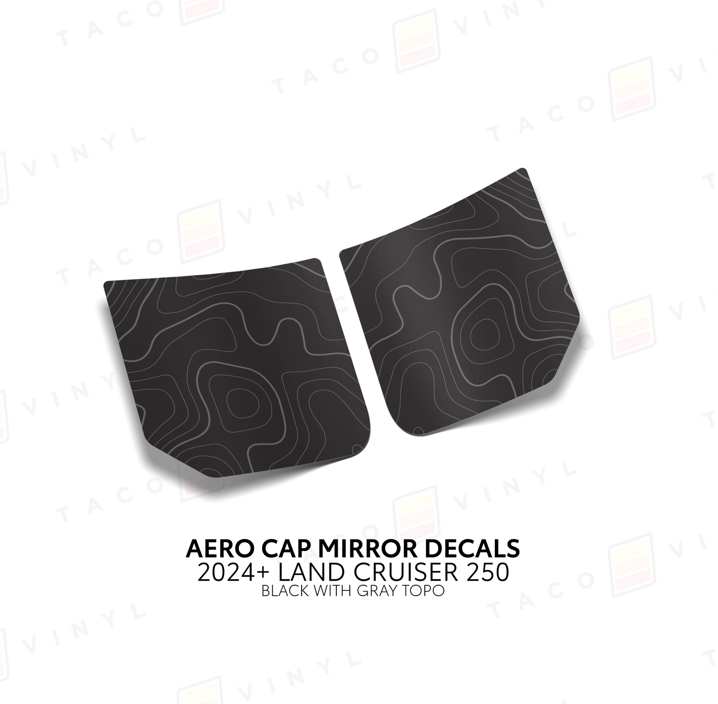 Taco Vinyl Land Cruiser 250 Aero Cap Mirror Decals | '24+ Land Cruiser