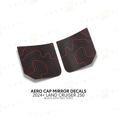 Taco Vinyl Land Cruiser 250 Aero Cap Mirror Decals | '24+ Land Cruiser