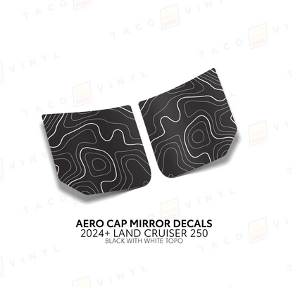Taco Vinyl Land Cruiser 250 Aero Cap Mirror Decals | '24+ Land Cruiser