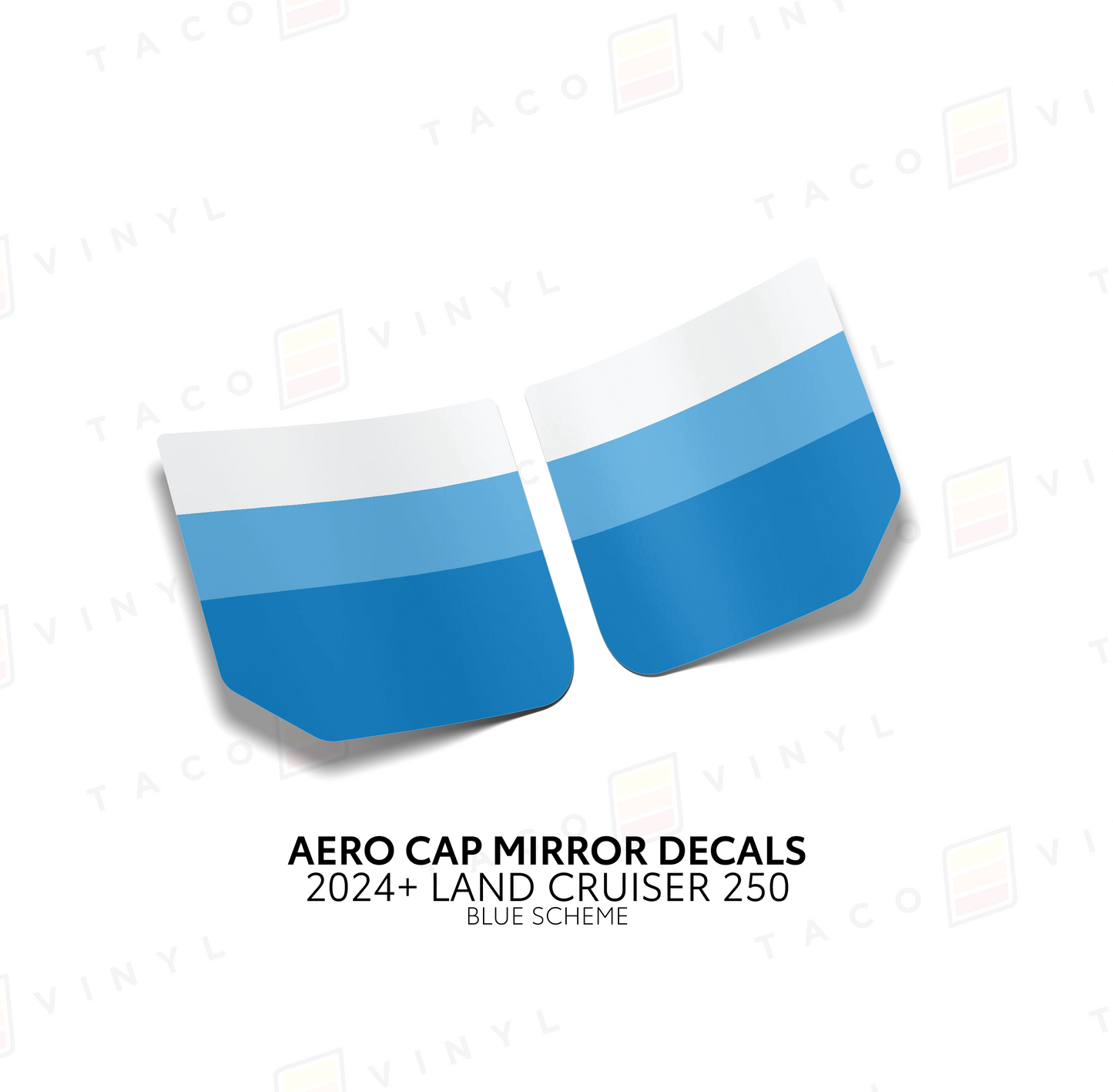 Taco Vinyl Land Cruiser 250 Aero Cap Mirror Decals | '24+ Land Cruiser