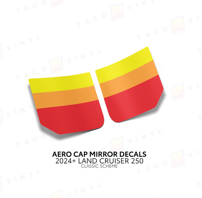 Taco Vinyl Land Cruiser 250 Aero Cap Mirror Decals | '24+ Land Cruiser