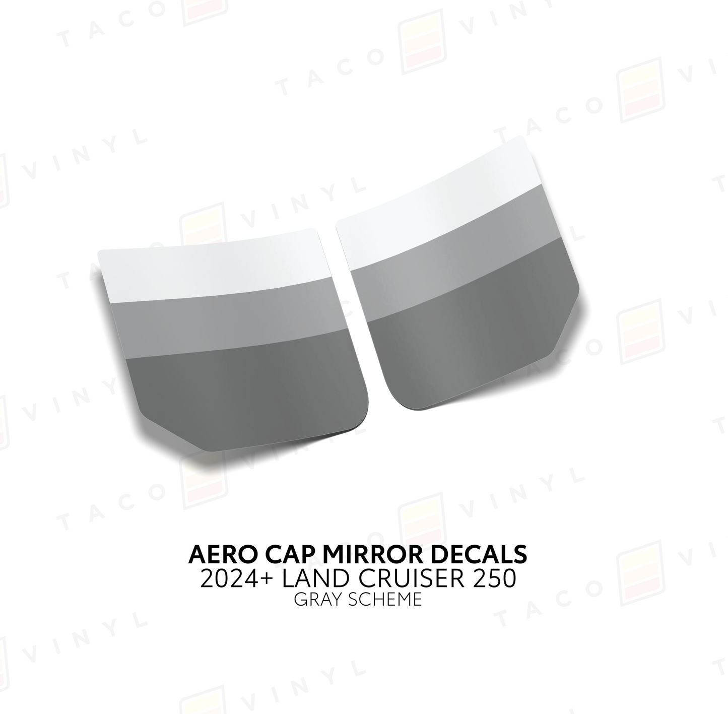 Taco Vinyl Land Cruiser 250 Aero Cap Mirror Decals | '24+ Land Cruiser