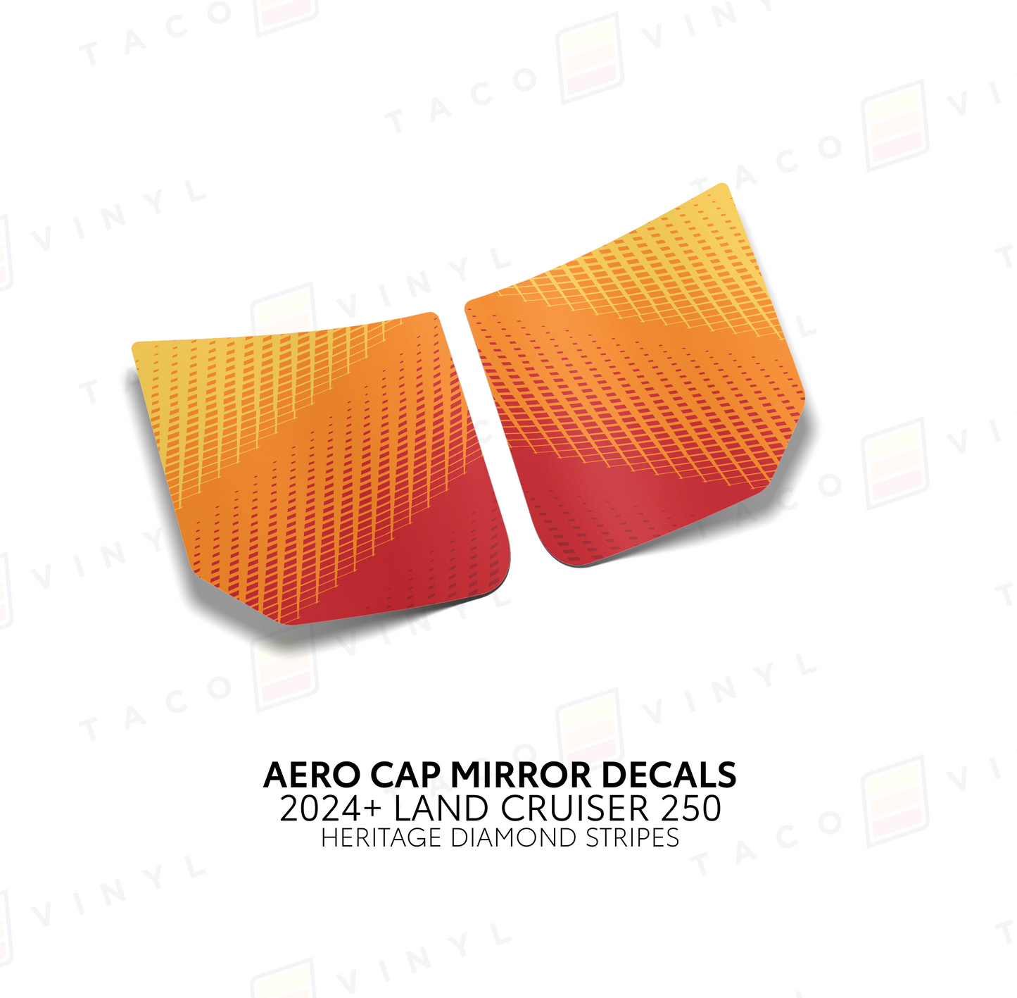 Taco Vinyl Land Cruiser 250 Aero Cap Mirror Decals | '24+ Land Cruiser