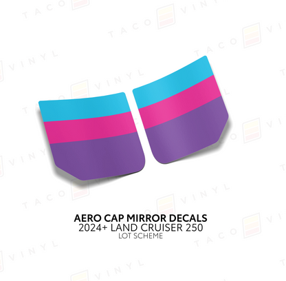Taco Vinyl Land Cruiser 250 Aero Cap Mirror Decals | '24+ Land Cruiser