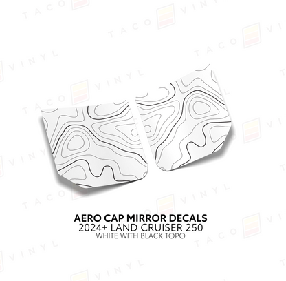 Taco Vinyl Land Cruiser 250 Aero Cap Mirror Decals | '24+ Land Cruiser
