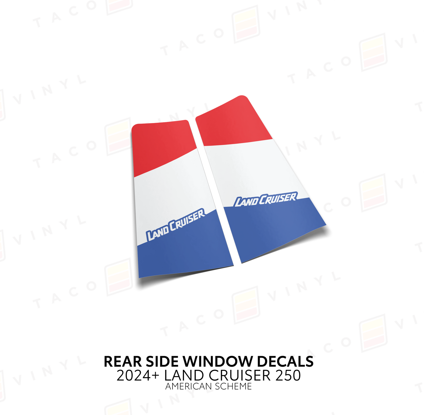 Taco Vinyl Land Cruiser 250 Rear Side Window Decal | '24+ Land Cruiser