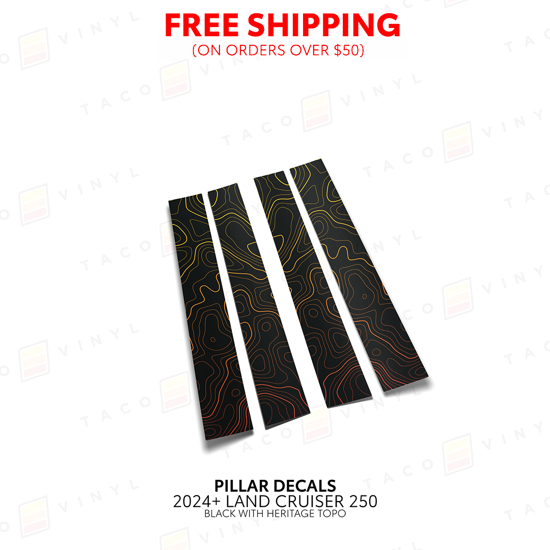 Taco Vinyl Land Cruiser 250 Door Pillar Decals | '24+ Land Cruiser