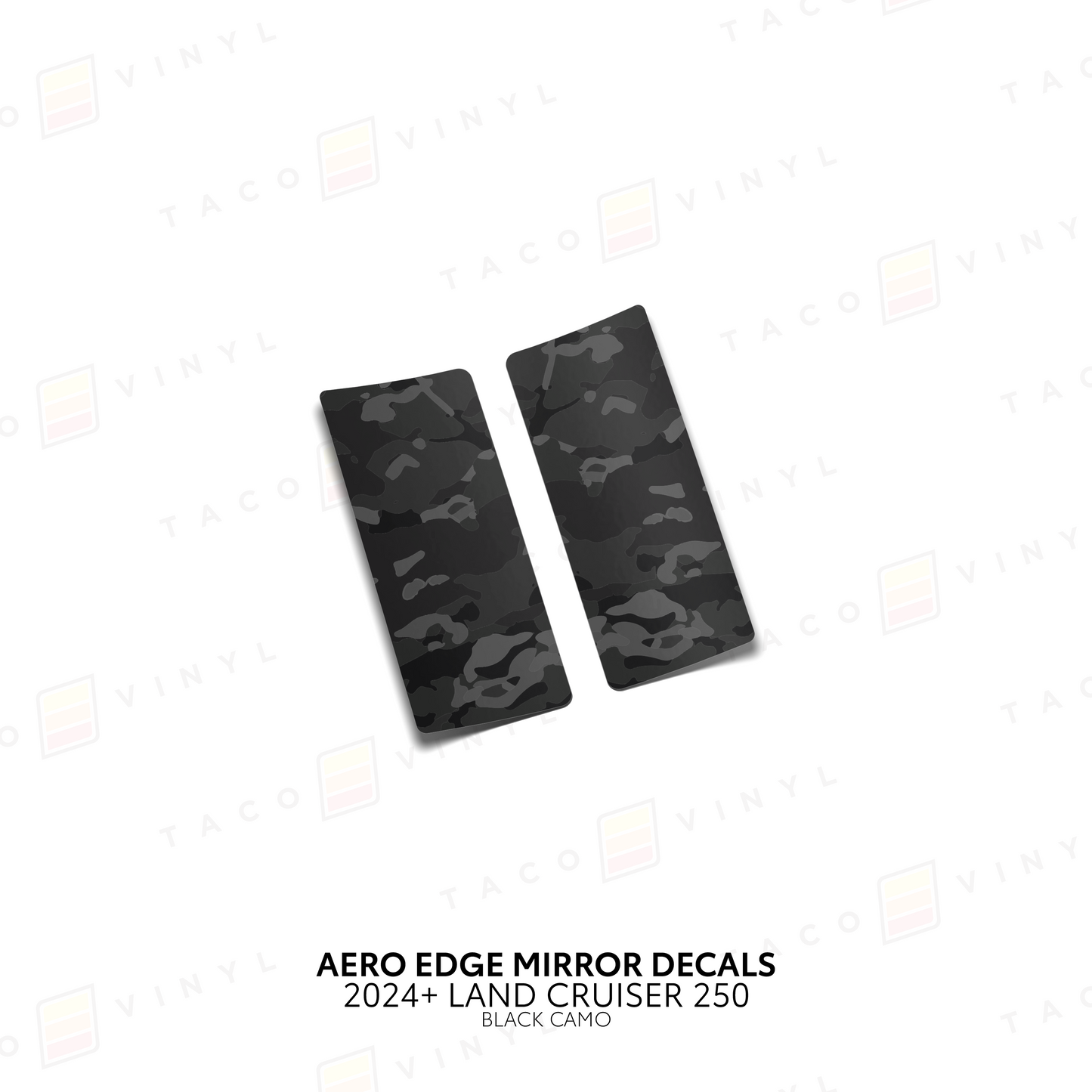 Taco Vinyl Land Cruiser 250 Aero Edge Mirror Decals | '24+ Land Cruiser