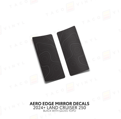 Taco Vinyl Land Cruiser 250 Aero Edge Mirror Decals | '24+ Land Cruiser