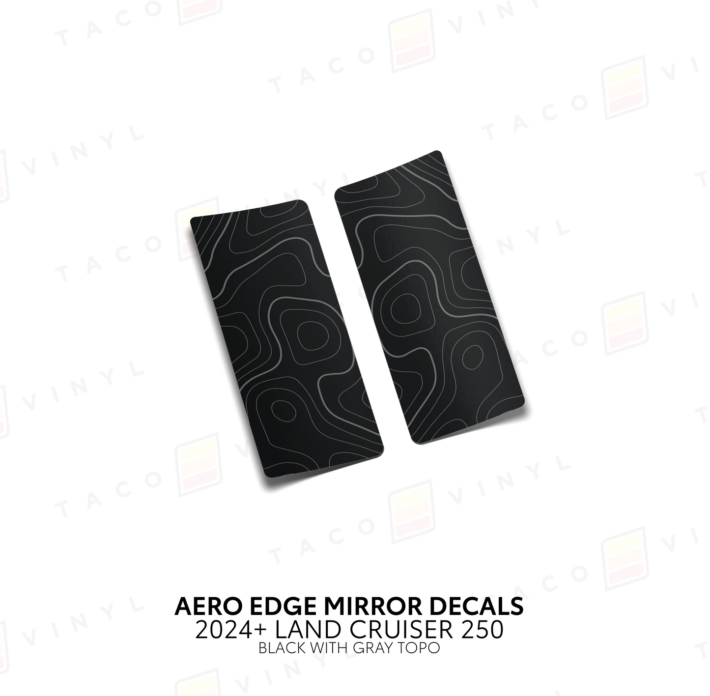 Taco Vinyl Land Cruiser 250 Aero Edge Mirror Decals | '24+ Land Cruiser
