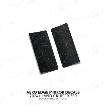 Taco Vinyl Land Cruiser 250 Aero Edge Mirror Decals | '24+ Land Cruiser