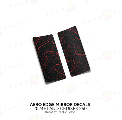 Taco Vinyl Land Cruiser 250 Aero Edge Mirror Decals | '24+ Land Cruiser