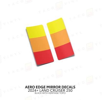 Taco Vinyl Land Cruiser 250 Aero Edge Mirror Decals | '24+ Land Cruiser