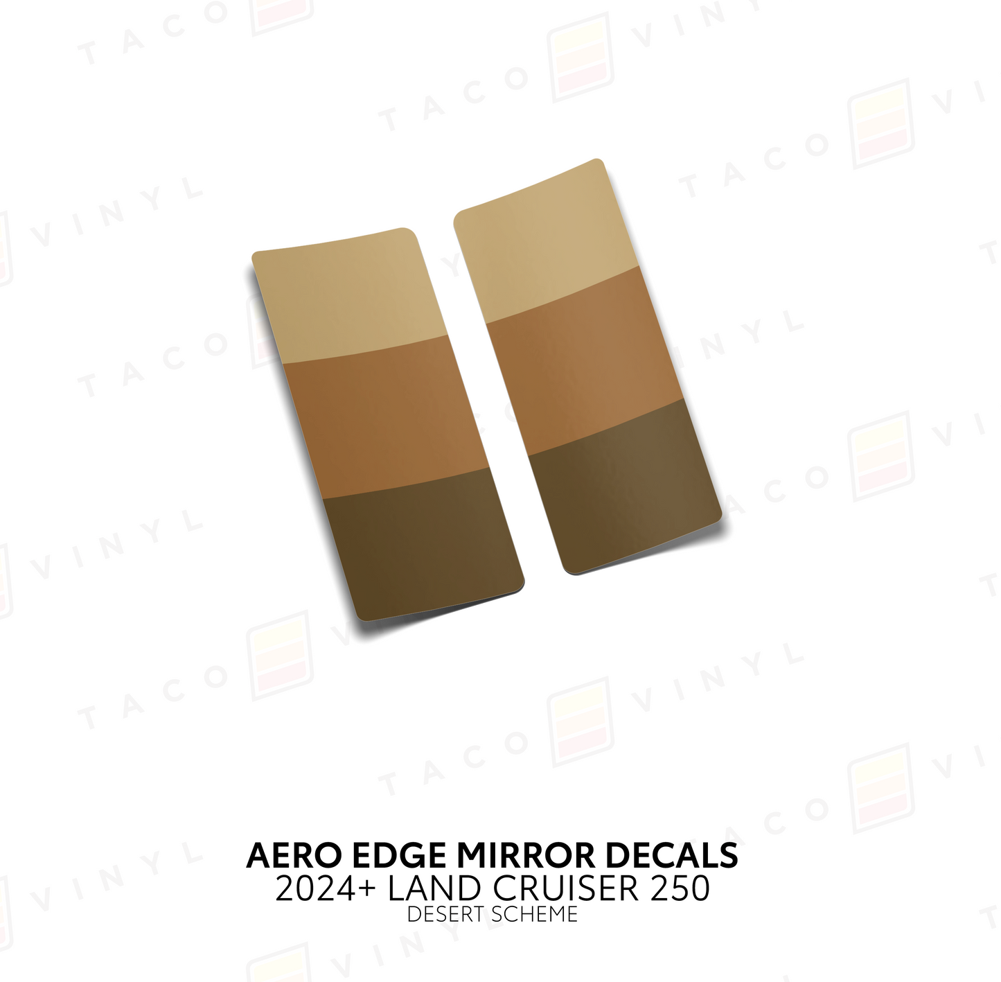 Taco Vinyl Land Cruiser 250 Aero Edge Mirror Decals | '24+ Land Cruiser