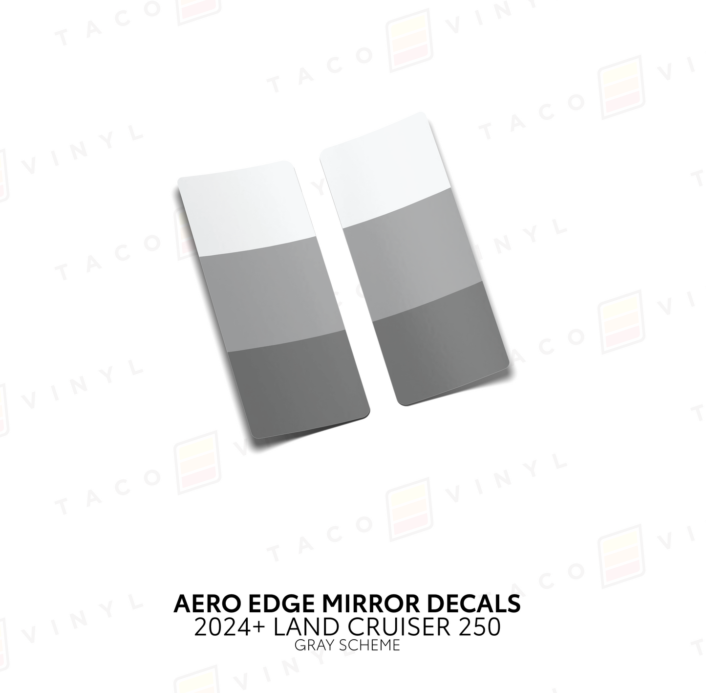 Taco Vinyl Land Cruiser 250 Aero Edge Mirror Decals | '24+ Land Cruiser
